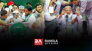 মঞ্চেই অসুস্থ জামায়াত আমির, চালিয়ে গেলেন বক্তব্য