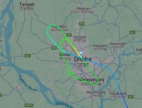 রানওয়েতে গুইসাপ এসে পরায় বেশ কয়েকবার আকাশে চক্কর দেয় ইউএস বাংলার ফ্লাইট বিএস-৩১০