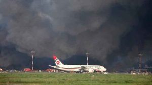 ছবিতে শাহজালাল বিমানবন্দরের আগুন ও ক্ষয়ক্ষতি