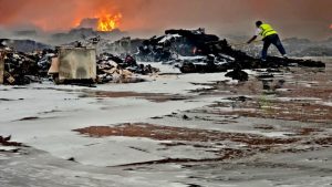 ছবিতে শাহজালাল বিমানবন্দরের আগুন ও ক্ষয়ক্ষতি