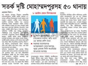 সতর্ক দৃষ্টি মোহাম্মদপুরসহ ৫০ থানায় 